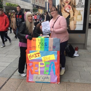 Elin Shusterman in Dublin advocating Reproductive Rights