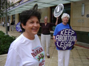 Lois Frankel, then WPB mayor, and former Florida NOW Pres. Clarice Pollock