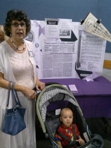 Pres. Natalie Andre and her grandson Avi at Women's Equality Day 2013